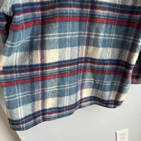 Vintage 60s 70s Caribou Coat Plaid Wool Jacket Shacket Button Up Mens M Womens L - Picture 10 of 14